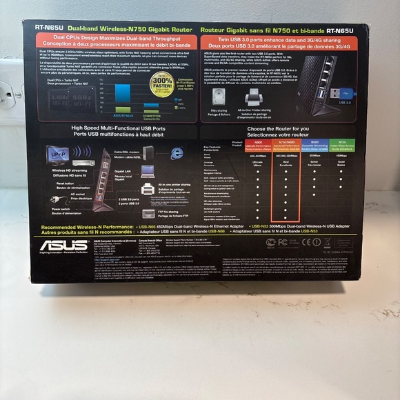 ASUS RT-N65U 750 Mbps 4-Port Gigabit Wireless N Router - Picture 2 of 3